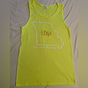 Mens Highlight Yellow Medium Tank Top